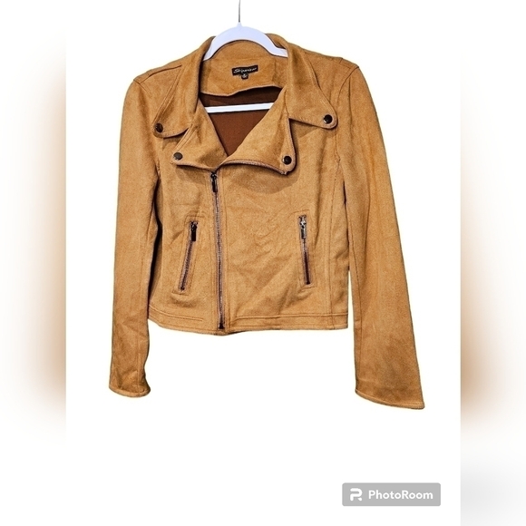 Shinestar tan moto jacket. Medium - Picture 3 of 6